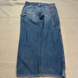 Dickies Men Carpenter Jean Blue Denim Work Pant Baggy Skate Emo Y2K-38x32-4595